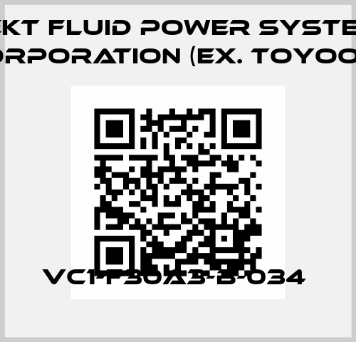 VC1-F30A3-B-034  JTEKT FLUID POWER SYSTEMS CORPORATION (ex. Toyooki)