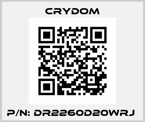 P/N: DR2260D20WRJ  Crydom