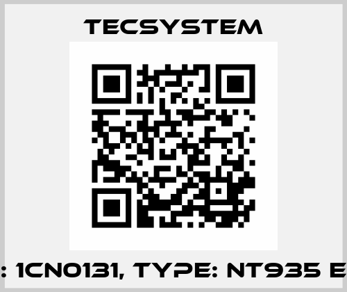 P/N: 1CN0131, Type: NT935 ED16 Tecsystem