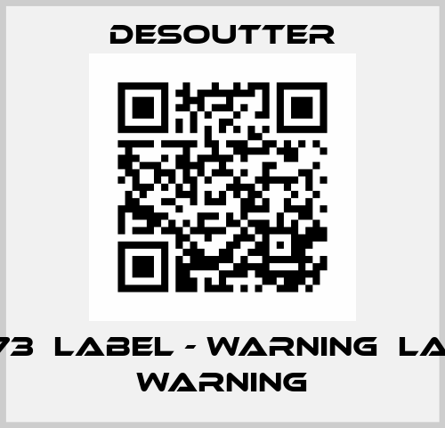 470173  LABEL - WARNING  LABEL - WARNING Desoutter