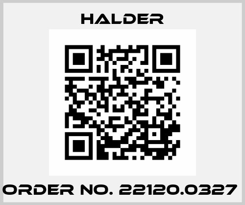 Order No. 22120.0327  Halder