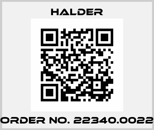Order No. 22340.0022 Halder