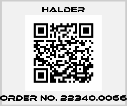 Order No. 22340.0066 Halder