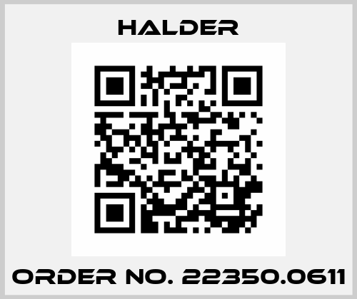 Order No. 22350.0611 Halder