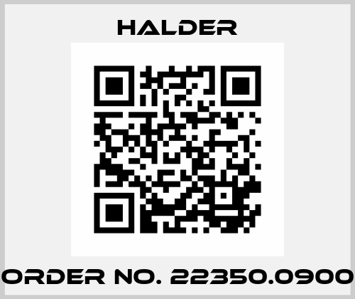 Order No. 22350.0900 Halder