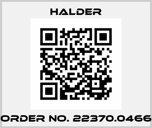 Order No. 22370.0466 Halder
