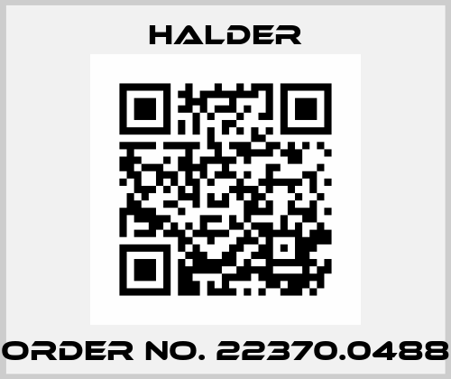 Order No. 22370.0488 Halder