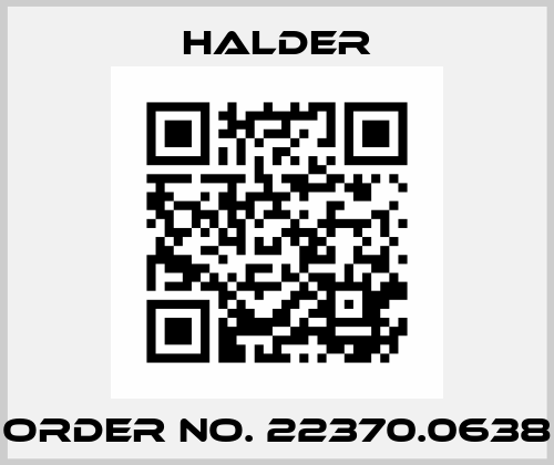 Order No. 22370.0638 Halder