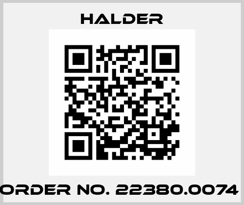 Order No. 22380.0074  Halder