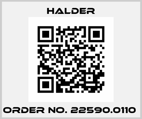 Order No. 22590.0110  Halder