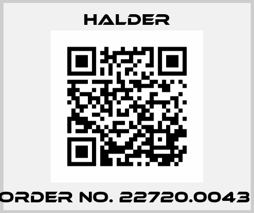 Order No. 22720.0043  Halder