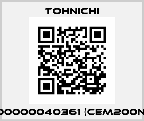 000000040361 (CEM200N3) Tohnichi