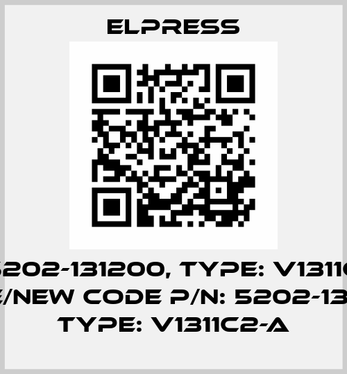 P/N: 5202-131200, Type: V1311C old code/new code P/N: 5202-131400, Type: V1311C2-A Elpress