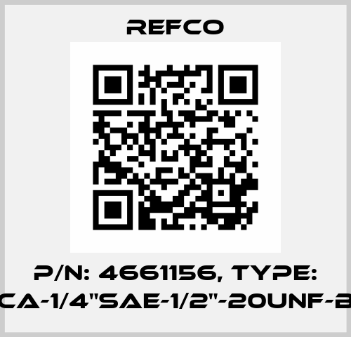 p/n: 4661156, Type: CA-1/4"SAE-1/2"-20UNF-B Refco