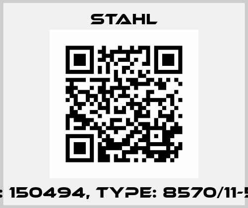 P/N: 150494, Type: 8570/11-506 Stahl