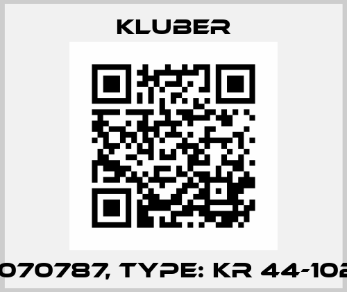 P/N: 1070787, Type: KR 44-102-1 kg Kluber