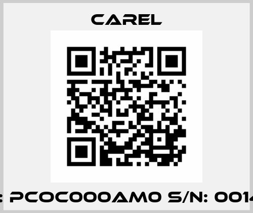 Code: PCOC000AM0 S/N: 0014824  Carel