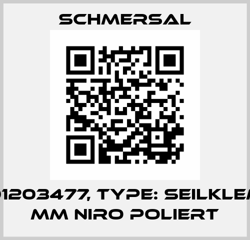 p/n: 101203477, Type: SEILKLEMME 3 MM NIRO POLIERT Schmersal