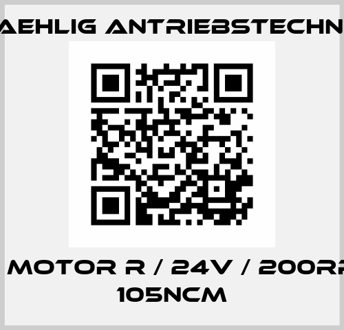 AT120 Motor R / 24V / 200rpm at 105Ncm Kaehlig Antriebstechnik