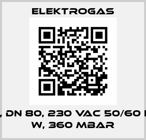 VML8, DN 80, 230 VAC 50/60 Hz, 35 W, 360 mbar Elektrogas