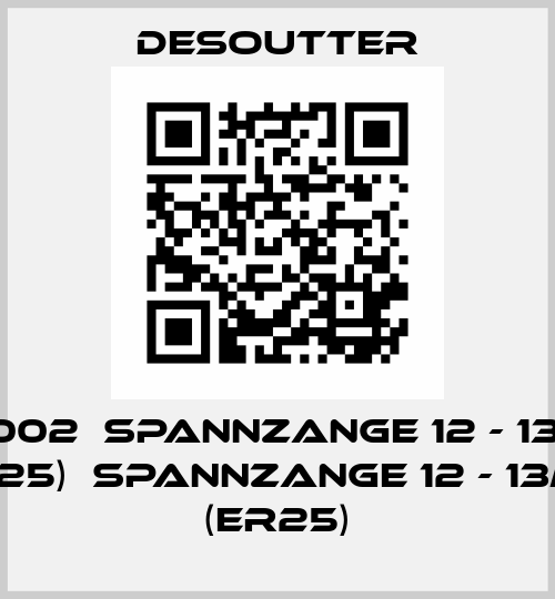 105002  SPANNZANGE 12 - 13MM (ER25)  SPANNZANGE 12 - 13MM (ER25) Desoutter