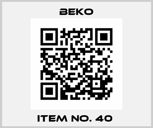 Item No. 40  Beko