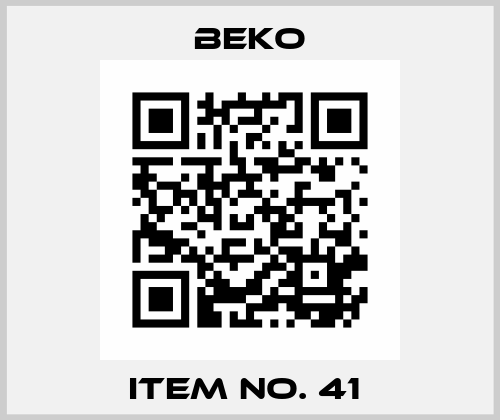 Item No. 41  Beko