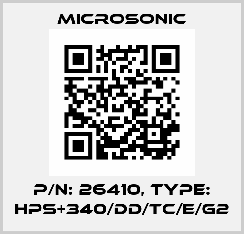 p/n: 26410, Type: hps+340/DD/TC/E/G2 Microsonic