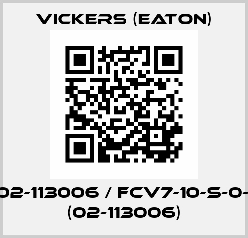 VI02-113006 / FCV7-10-S-0-FF (02-113006) Vickers (Eaton)