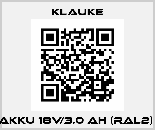 AKKU 18V/3,0 AH (RAL2)  Klauke