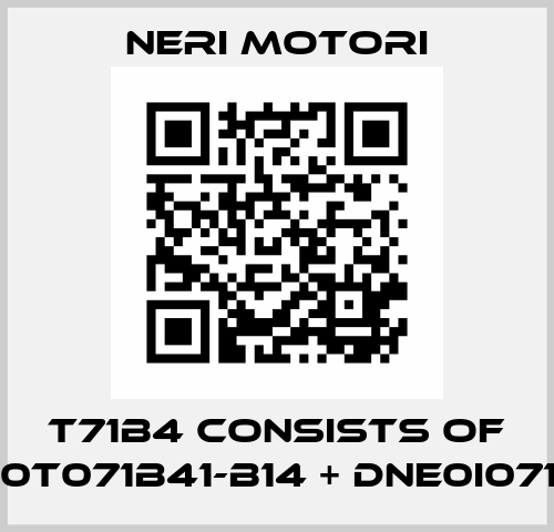 T71B4 consists of DNB0T071B41-B14 + DNE0I0710FS Neri Motori