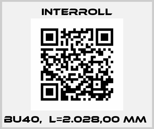 BU40,  L=2.028,00 mm  Interroll