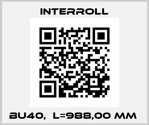 BU40,  L=988,00 mm  Interroll