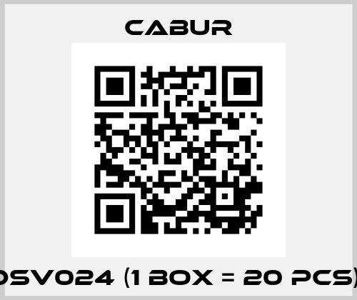 DSV024 (1 box = 20 pcs)  Cabur