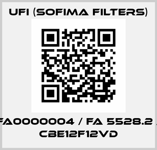 FA0000004 / FA 5528.2 / CBE12F12VD Ufi (SOFIMA FILTERS)