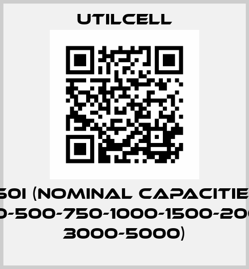 350i (Nominal capacities: 300-500-750-1000-1500-2000- 3000-5000) Utilcell