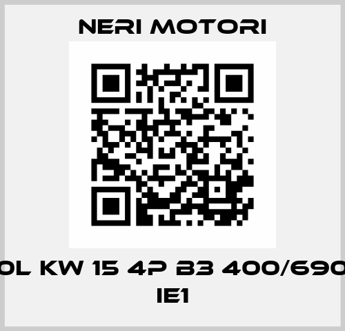 MR 160L KW 15 4P B3 400/690 50HZ IE1 Neri Motori