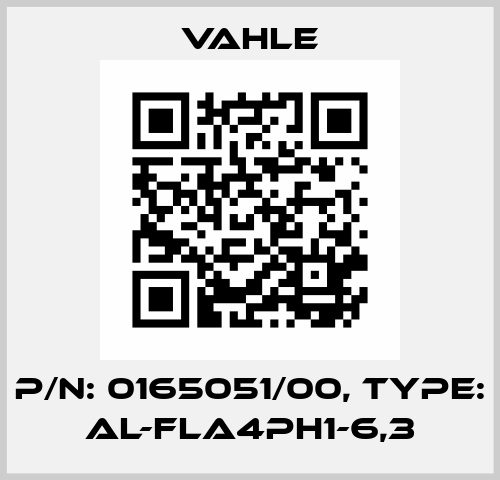 P/n: 0165051/00, Type: AL-FLA4PH1-6,3 Vahle