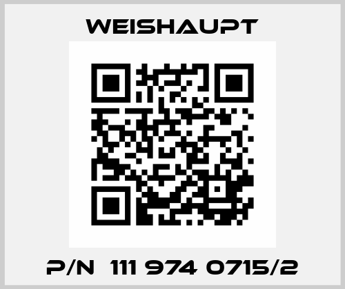 P/N  111 974 0715/2 Weishaupt