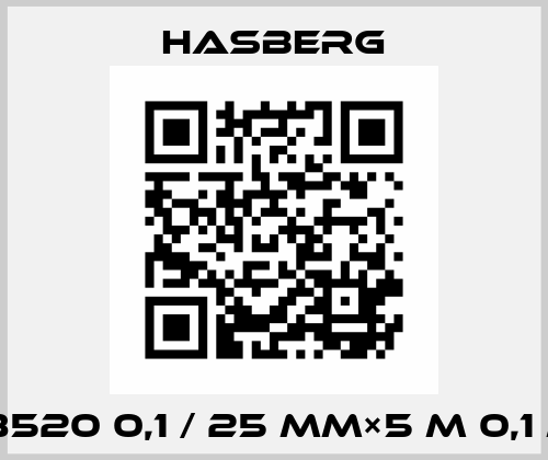 478520 0,1 / 25 mm×5 m 0,1 mm Hasberg.