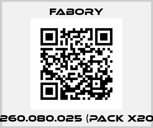 51260.080.025 (pack x200) Fabory