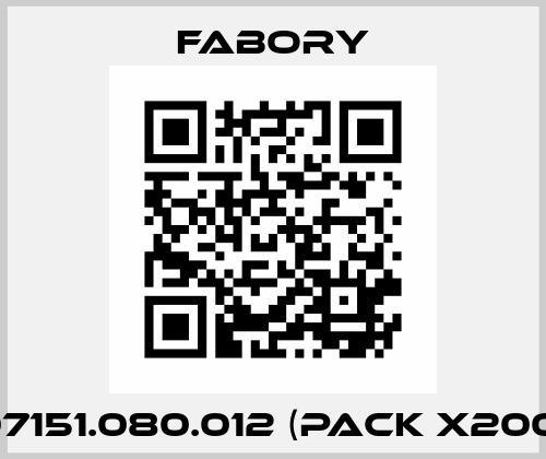 07151.080.012 (pack x200) Fabory