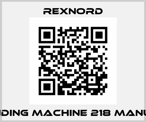 BEnding machine 218 manual Rexnord