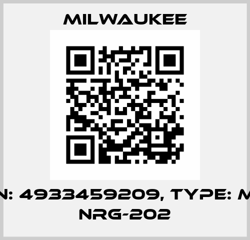 P/N: 4933459209, Type: M12 NRG-202 Milwaukee