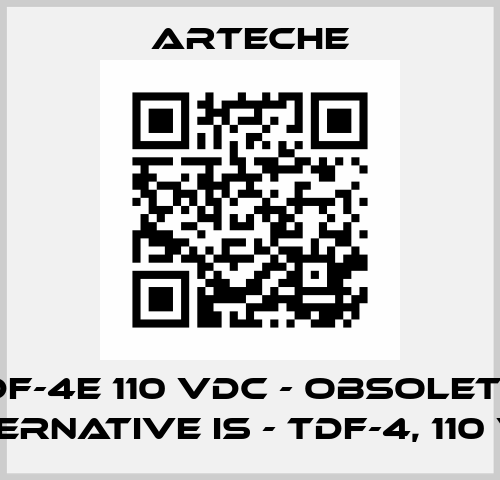 TDF-4E 110 VDC - obsolete , alternative is - TDF-4, 110 VDC Arteche