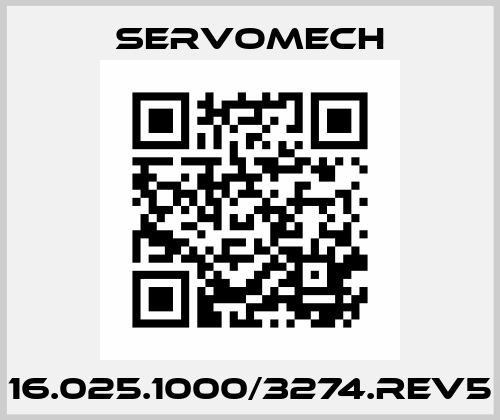 16.025.1000/3274.Rev5 Servomech