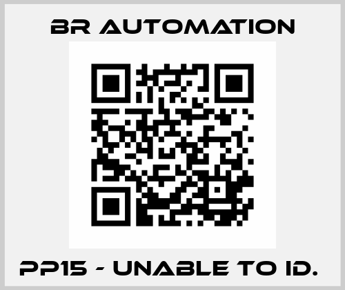 PP15 - UNABLE TO ID.  Br Automation