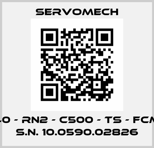 ATL40 - RN2 - C500 - TS - FCM/NC  S.N. 10.0590.02826 Servomech