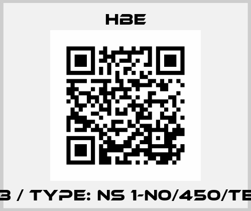 PN: 1513 / Type: NS 1-N0/450/TE 70°NC HBE