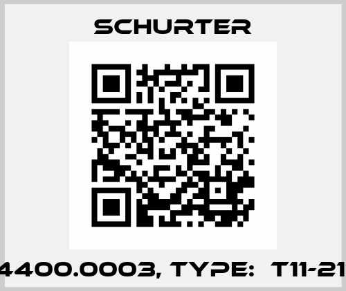 p/n: 4400.0003, Type:  T11-211-10A Schurter